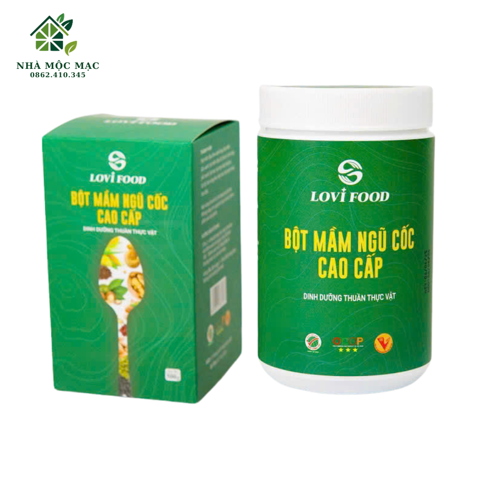 Bột Mầm Ngũ Cốc Cao Cấp LoviFood Ngũ Cốc Dinh Dưỡng Cho Người Cao Tuổi 500g