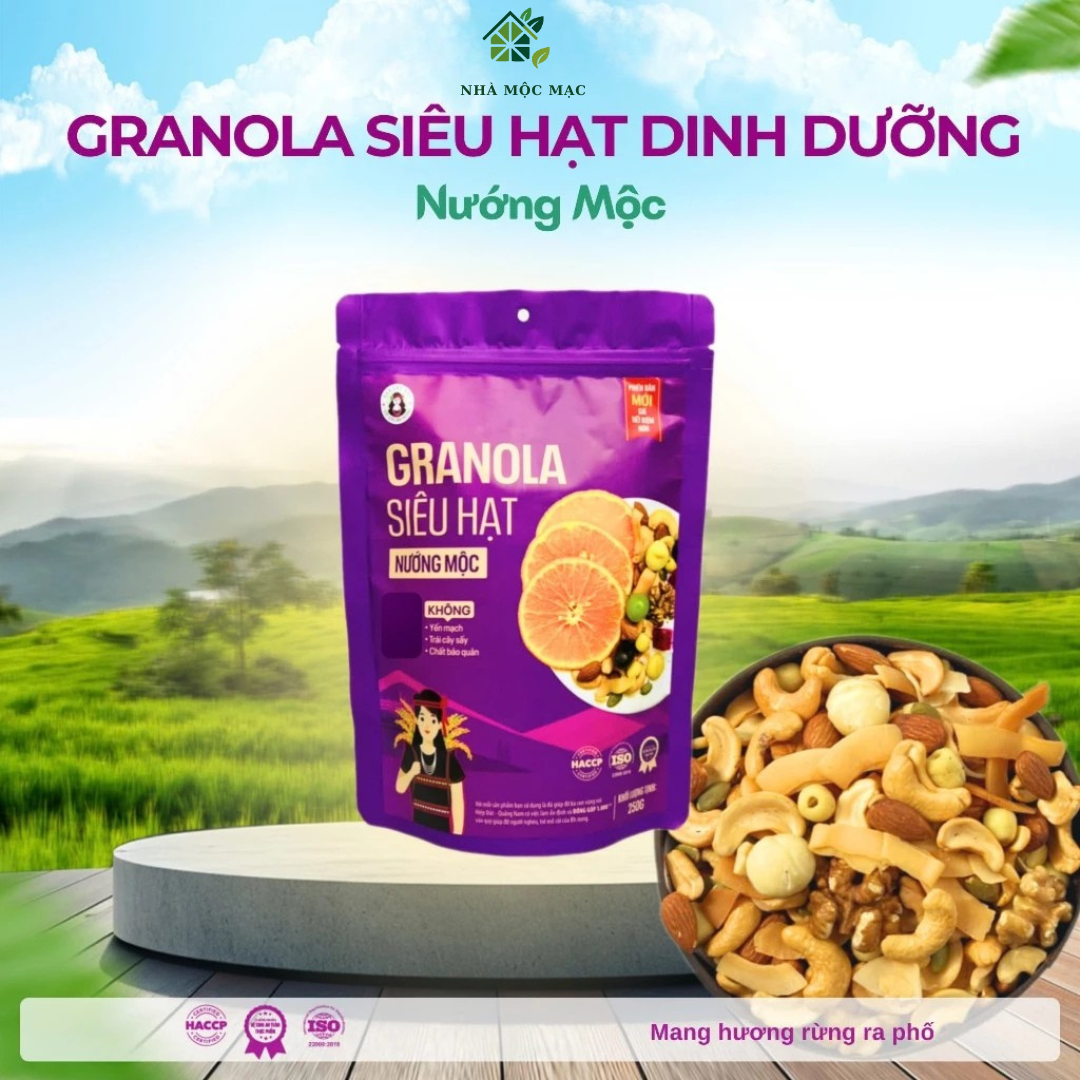 Granola siêu hạt nướng mộc BHnong 250g Granola sieu hat nuong moc bhnong 7